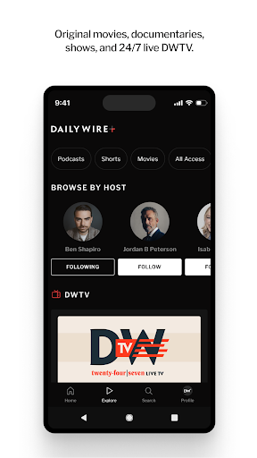 DailyWire+ ekran görüntüsü