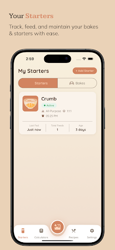 Sourdough Tracker ekran görüntüsü