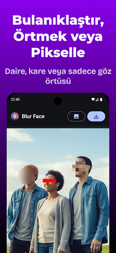 Yüz Bulanıklaştır Mozaik Foto ekran görüntüsü