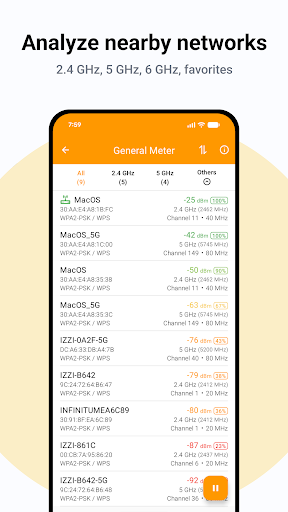 WiFi Signal Strength Meter ekran görüntüsü