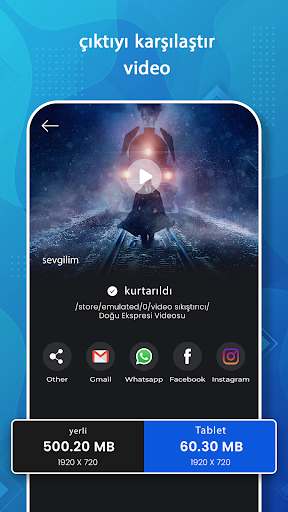 Video Netleştirme kompresör ekran görüntüsü