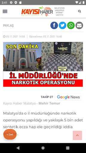 Kayısı Haber ekran görüntüsü