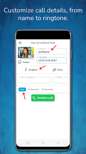 Fake call girlfriend prank ekran görüntüsü