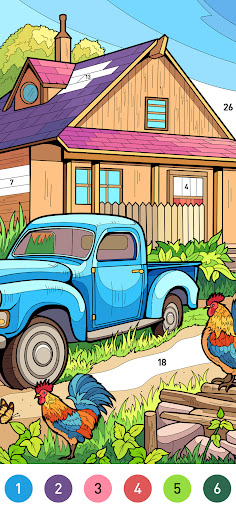 Country Farm Coloring Book ekran görüntüsü