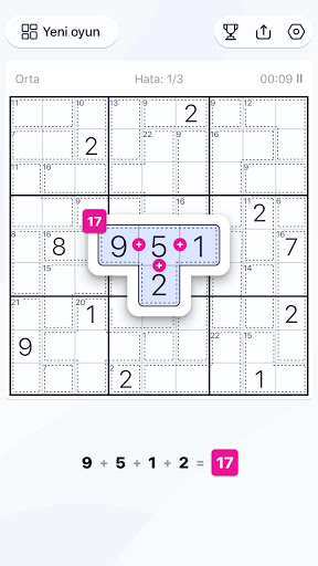 Killer Sudoku Sudoku Bulmacası ekran görüntüsü
