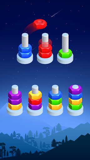 Nuts Bolts Sort - Sort Puzzle ekran görüntüsü