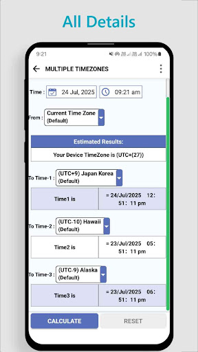 World Clock & TimeZones Tool ekran görüntüsü
