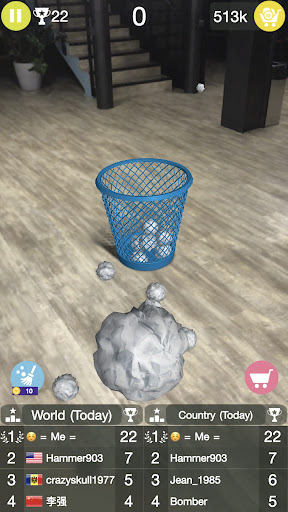 Paper Bin AR: office games ekran görüntüsü