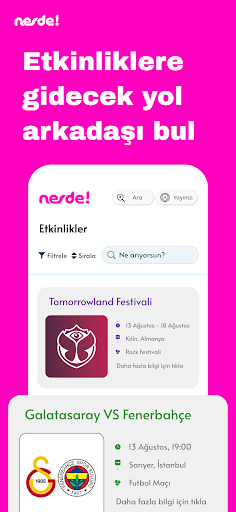 nerde! - Paylaşımlı Yolculuk ekran görüntüsü