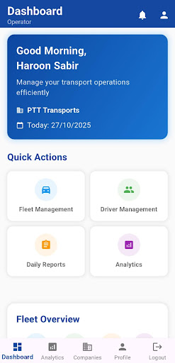 PTT Transport Management ekran görüntüsü