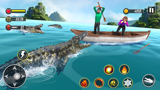 Crocodile Games 3D Animal Sim ekran görüntüsü