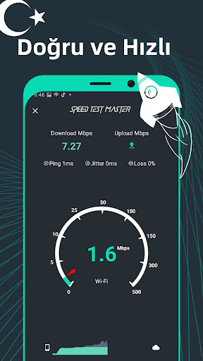 Internet hız testi: speed test ekran görüntüsü