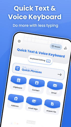 Quick Text & Voice Keyboard ekran görüntüsü