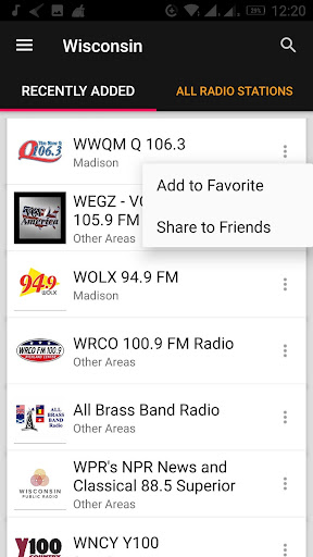 Wisconsin Radio Stations - USA ekran görüntüsü