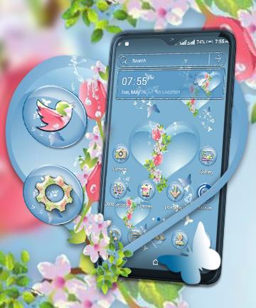 Aqua Heart Launcher Theme ekran görüntüsü