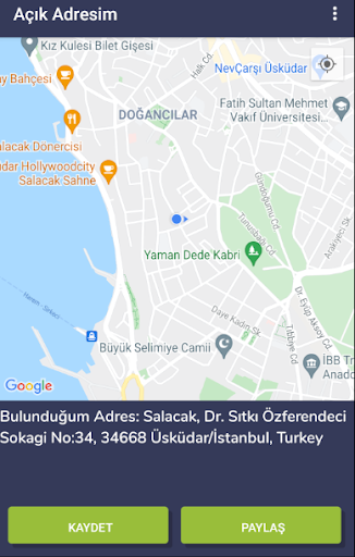 Açık Adresim ekran görüntüsü