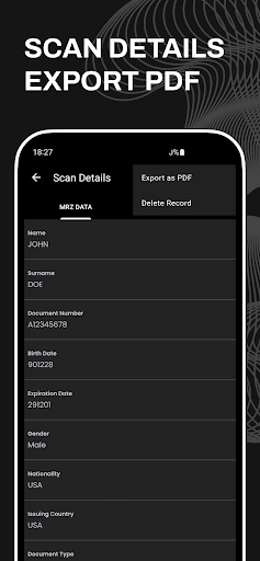 MRZ/NFC Passport-ID Card Scan ekran görüntüsü