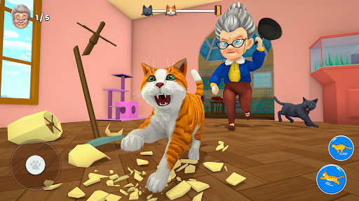 Bad Cat Simulator: Prank Gran ekran görüntüsü