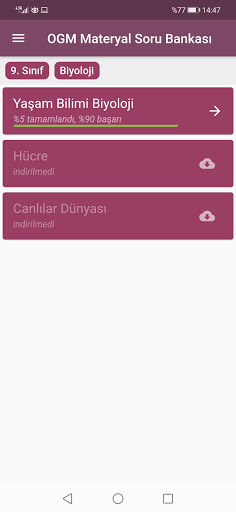 OGM Materyal Soru Bankası ekran görüntüsü