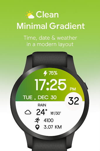 Minimal Gradient Digital Watch ekran görüntüsü