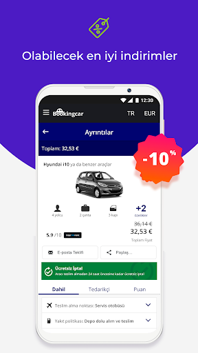 Bookingcar - araba kiralama ekran görüntüsü