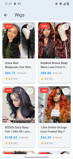 Human Hair & Lace Wigs Shop ekran görüntüsü