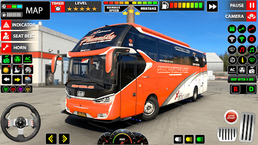 Bus Driving Modern Bus Game ekran görüntüsü