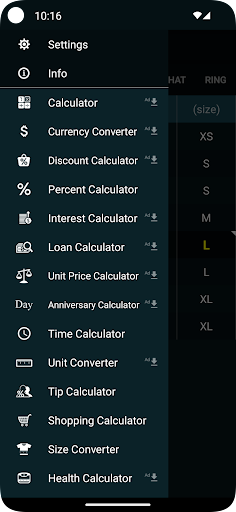 Size Converter ekran görüntüsü