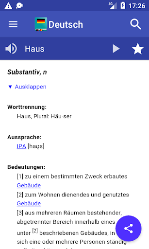 Deutsch Wörterbuch ekran görüntüsü