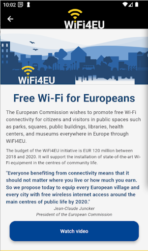 WiFi4EU map ekran görüntüsü