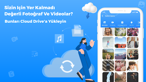 Bulut depolama:Bulut yedekleme ekran görüntüsü