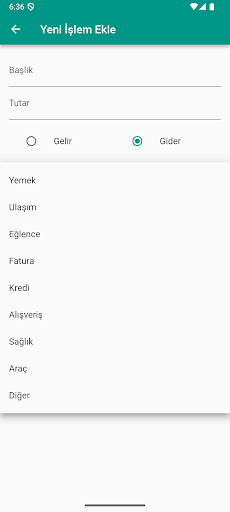 Bütçe Kontrol ekran görüntüsü