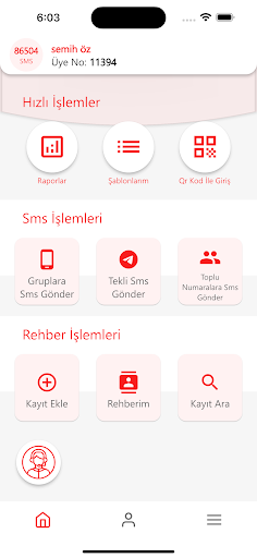 TopluSMS Başlıklı SMS Sistemi ekran görüntüsü