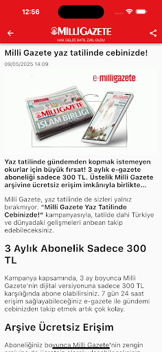 Milli Gazete ekran görüntüsü