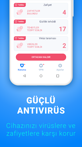 Antivirüs Virüs Temizliği VPN ekran görüntüsü