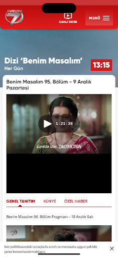Kanal 7 Avrupa ekran görüntüsü