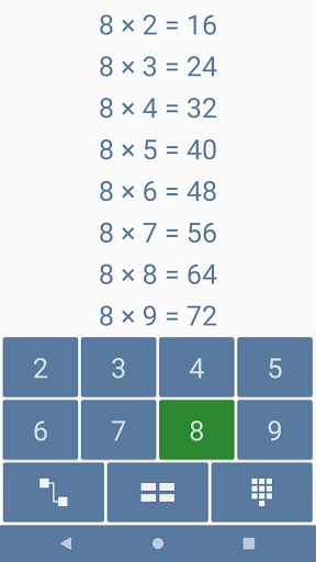 Çarpım tablosu  - Matematik ekran görüntüsü