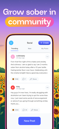 Sober Day Counter - Sunflower ekran görüntüsü