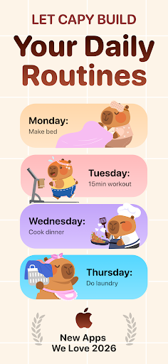 Capy: Self-Care Pet & Planner ekran görüntüsü