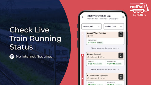 Train Ticket Booking, Status ekran görüntüsü