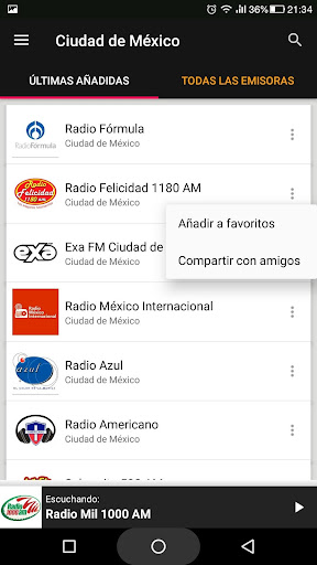 Mexico City Radio Stations ekran görüntüsü