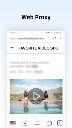Proxy ve indirme Tarayıcısı ekran görüntüsü
