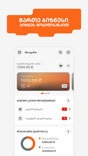 Bank of Georgia Business ekran görüntüsü