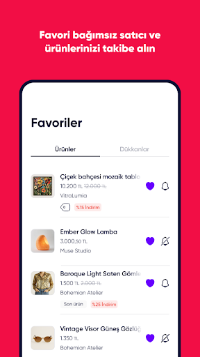 Shop: Favoriler takibinizde ekran görüntüsü
