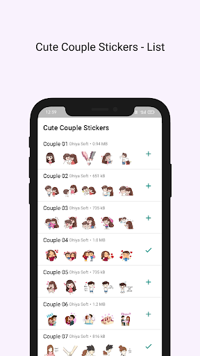 456+ Cute Couple Stickers ekran görüntüsü