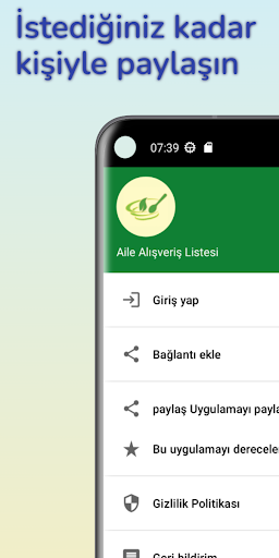 Paylaşılan Alışveriş Listesi ekran görüntüsü