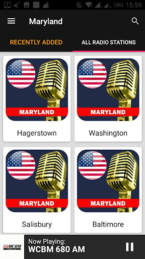 Maryland Radio Stations - USA ekran görüntüsü