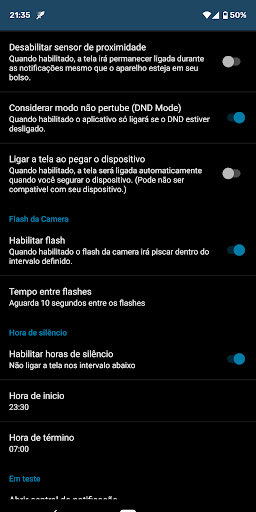 Liga Tela Notificação ekran görüntüsü