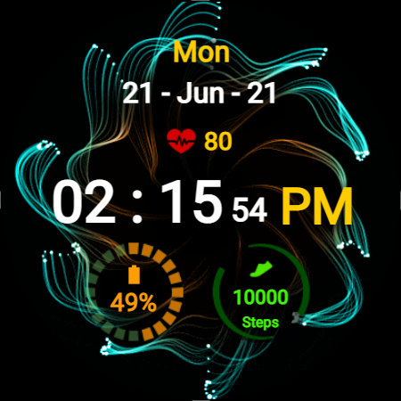 Spiral Flower Watch Face ekran görüntüsü