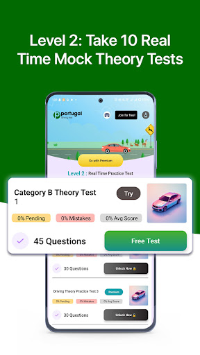 Portugal Driving License Tests ekran görüntüsü